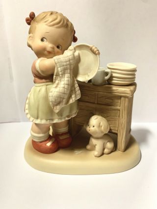 Enesco Memories Of Yesterday “them Dishes Nearly Done” Figurine 524611