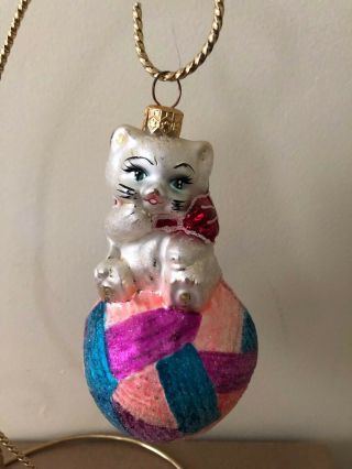 Christopher Radko Christmas Ornament: 1997 Kitty Cares Pediatric Cancer Design