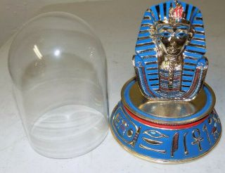Franklin Limited Edition - The Mask Of Tutankhamun Figurine Glass Bell Dome