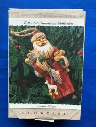 Hallmark 1993 Folk Art Americana Santa Claus Ornament