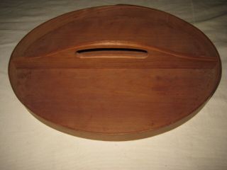 Canterbury Woodworks Nh Oval Shaker Style Serving Tray W/ Handle Cherry Wood 13 "