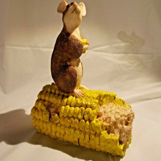 After The Party Mouse On Corn Figurine Corn On The Cob 1993 Vintage