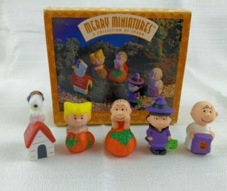 Hallmark Merry Miniatures Peanuts Pumpkin Patch Figurines 1996
