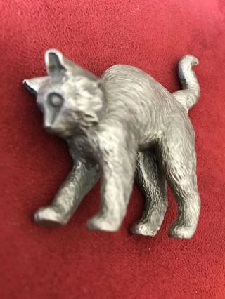 Franklin Curio Cabinet Cats,  American Pewter,  1988 Kitty Peta Donation