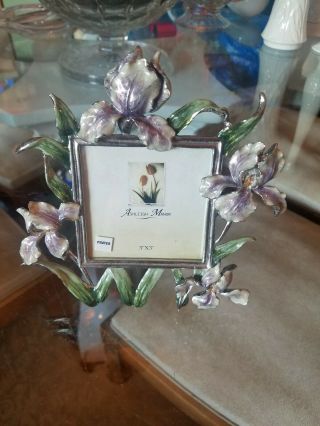 Ashleigh Manor Pewter And Enamel Small Picture Frame