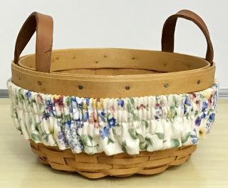 Longaberger Button Basket,  Mixed Bouquet Garter,  1998