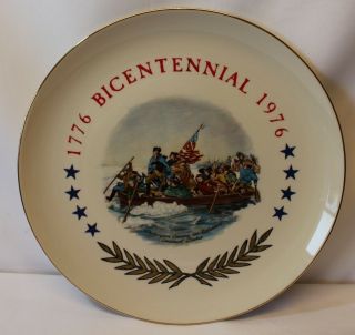 Bicentennial 1776 Commemorative Plate Washington Crossing Delaware Sabina Line