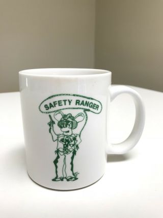 Vintage General Electric Ge Employee Coffee Mug Safety Ranger 1991