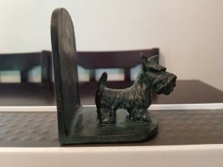 Real Bronze SCOTTIE DOG Bookends - Deco Style/Period Solid Shape Scotty 5