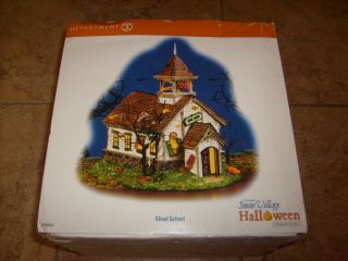 Dept 56 Halloween Snow Village Ghoul School Light Up Holiday Display House