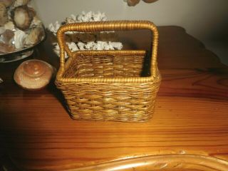 Vtg Hand Made Miniature Basket Pierre Deux French Country Farmhouse