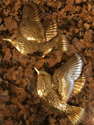 Vintage Set Of 2 Home Interior Homeco Brass Birds
