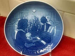 1971 B&g Bing & Grondahl Plate Christmas At Home Denmark Danish Blue Porcelain