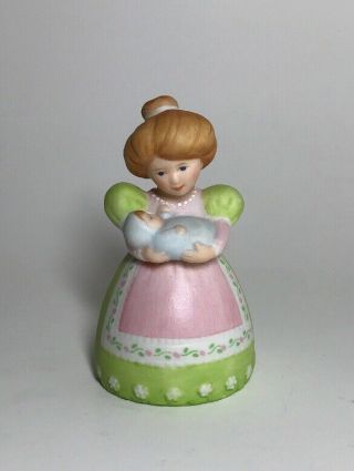 Avon 1988 Collectable Bell Mother With Baby Porcelain Figurine
