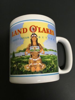 Vintage Coffee Cup Mug Land O Lakes Sweet Cream Butter Princess Advertisement
