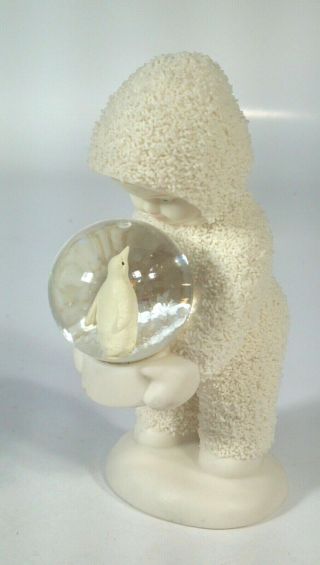 Snowbabies A Wish For Snow Penguin Mini Snow Globe 4.  5 " Figurine Dept 56