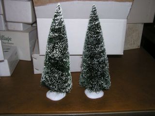 Dept 56 Village 5200 - 0 Frosted Topiary 11 " Trees Set Of 2