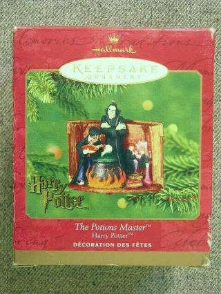 2001 Hallmark Harry Potter " The Potion Master " Ornament; Snape & Harry