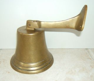 Vintage Nautical Ship Solid Brass 5 " Bell With Brass Mount No Clapper Heavy