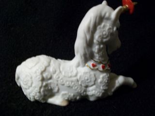 Heart 3D Lace Valentines Day Figurine unicorn horse ceramic Porcelain enesco 6