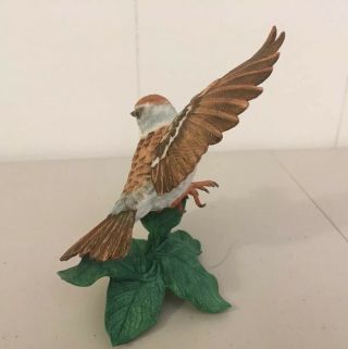 Lenox Chipping Sparrow Bird Porcelain Figurine Leaf 4