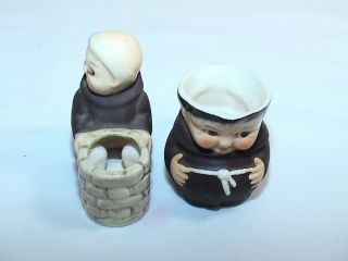Vintage Goebel Friar Tuck Monk Small Pitcher S 141 2/0 and Tooth Pick Holder 104 3