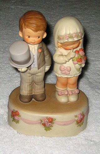 Enesco Memories Of Yesterday " Here Comes The Bride And Groom - God Bless 