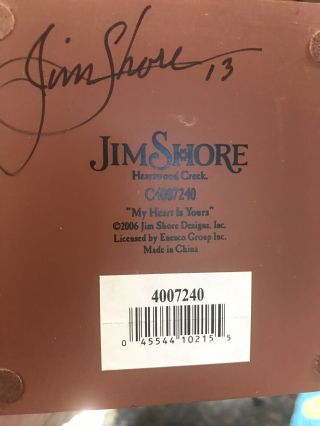 2013 Signed Jim Shore 2006 My Heart is Yours 4007240 3