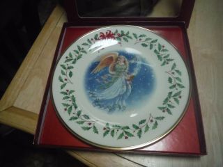 Lenox 2003 Annual Holiday Collector Plate Angel Box W/paperwork
