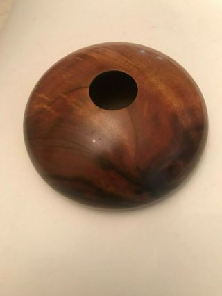 Vintage 1986 Hawaiian Daniel Myers Curly Koa Hand Carved Wood Bowl/vase