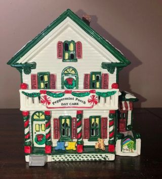 Department 56 - The Snow Village - " Peppermint Porch Day Care " 5485 - 2