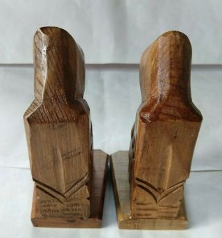 Vintage Wood Bookends,  Monks Reading the Bible 4