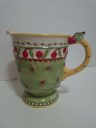 Mary Engelbreit Me Ink Cherries Jubilee Pitcher Perfect
