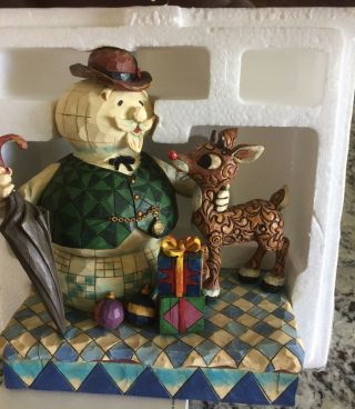 Jim Shore Traditions Rudolph Reindeer Sam Snowman Figurine Box 4008339