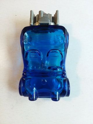 Vintage Avon Aftershave Bottle Cologne Dune Buggy Car Bottle Blue Glass 5