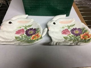 Madeleine’s Garden By Fitz And Floyd Snack Plate Set Of 2