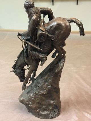 Franklin Fredrick Remington Bronze Statue “The Mountain Man” Horse No Box 3
