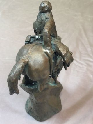 Franklin Fredrick Remington Bronze Statue “The Mountain Man” Horse No Box 5