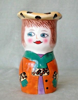 Ganz Bella Casa 5 " Ceramic Lady Vase Emily By Susan Paley