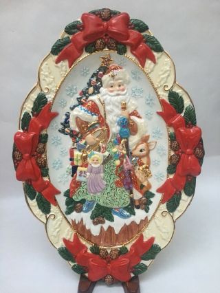 Christopher Radko Victorian Visitors Platter Christmas Santa 3