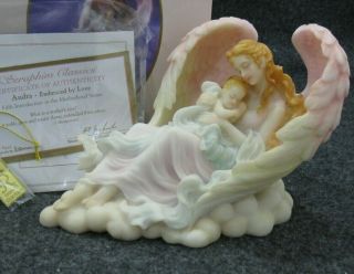 Seraphim Classics Angel Audra Embraced By Love By Roman No.  78187 Signed