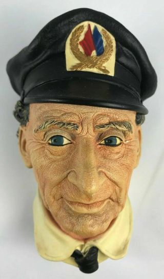 Chalkware Head Bossons England Sea Captain Retired After Norman Rockwell 1972