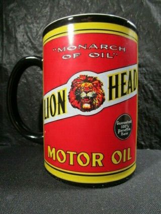 Lion Head Motor Oil (gilmore Oil Company) La 24 Oz Vintage Beer Mug