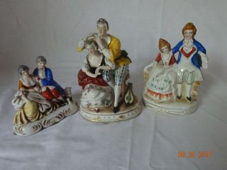 Maruyama Vintage Figurine.  Two Additional.  All Marked Made In Occupied Japan.