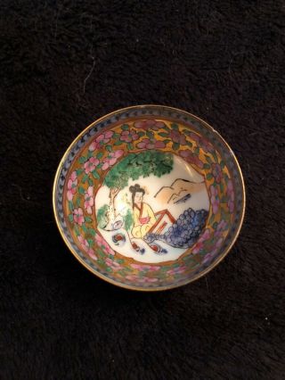 Vintage Japanese Cloisonné Enamel Small Bowl/with Orginial Box