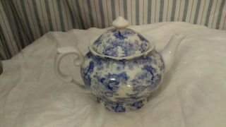 London Pottery Teapot Blue And White Floral