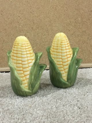 Vintage Corn In The Cob Salt And Pepper Shakers