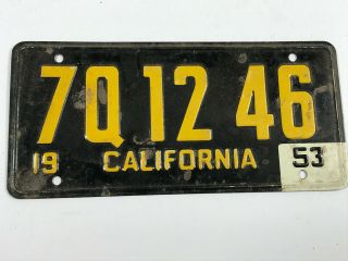 1953 California General Mills Miniature Bicycle License Plate