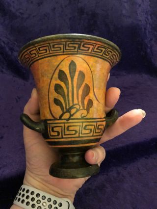 Black Vase with Gorgeous Ancient Mythology Design FABULOUS PIECE 2