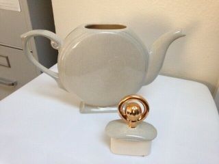 Swineside Ceramics Teapot with lid - Large Clock/Pocket Watch Design - grey 4